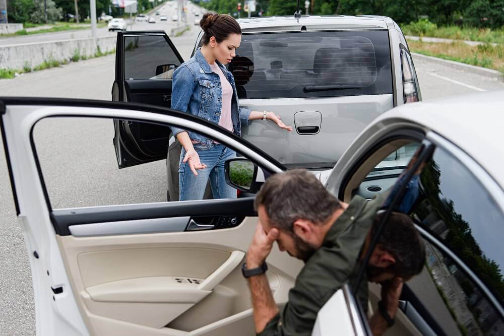 Uber driver accident due to tailgating.